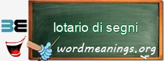 WordMeaning blackboard for lotario di segni